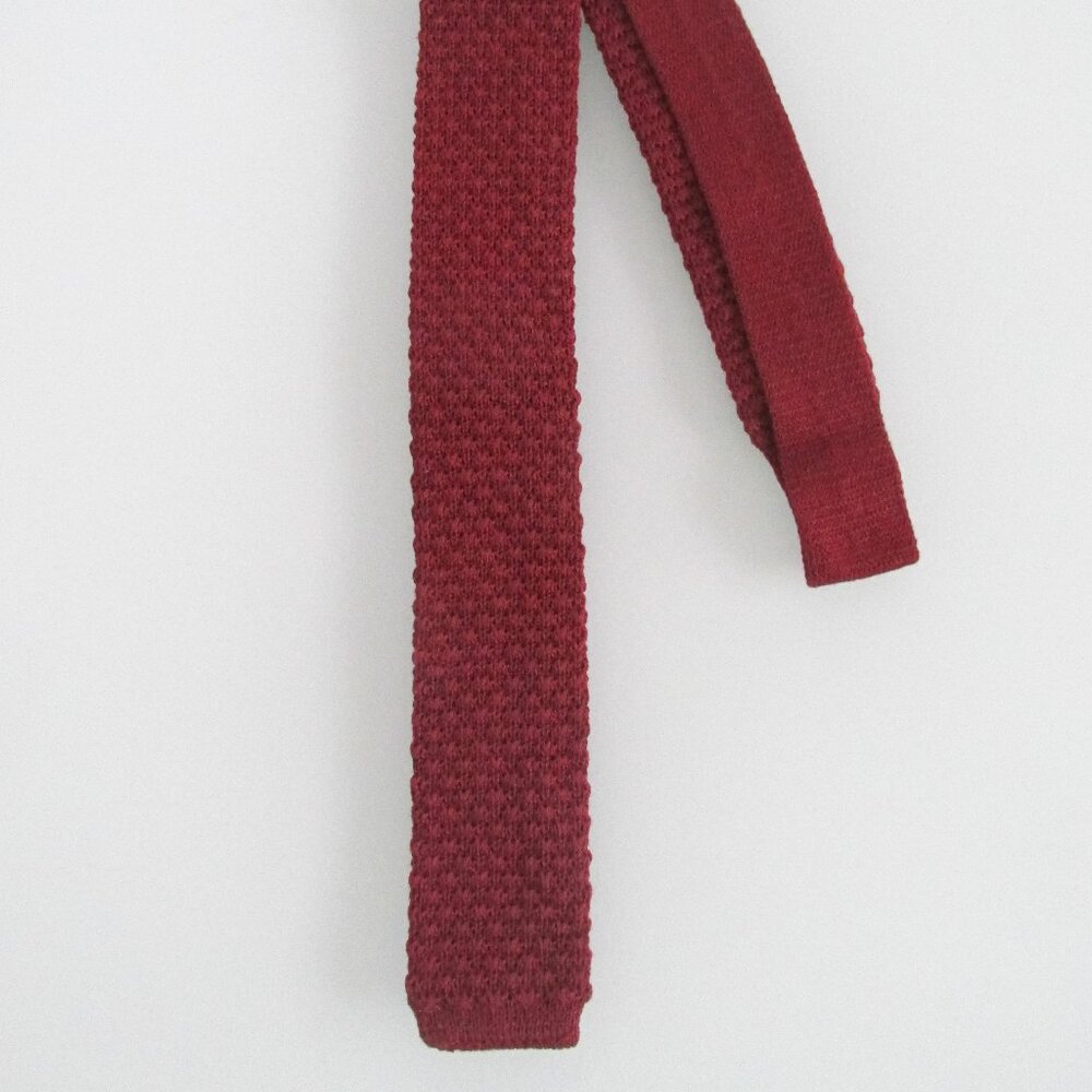 Flat/Square Bottom Vintage Men's Cotton Knit Tie